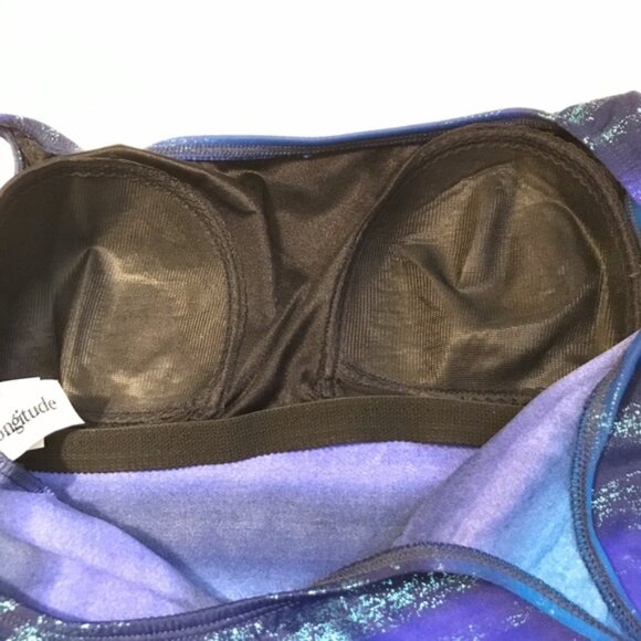 Longitude NEW 2-piece Swim Suit Tankini Blue Shimmer 14 - Picture 5 of 16